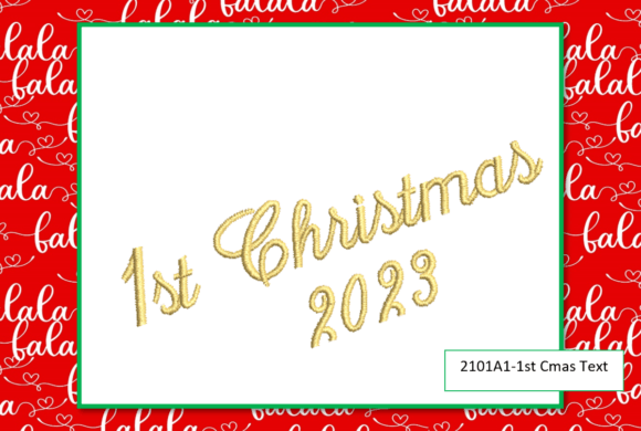 1st Christmas Text Embroidery Design Review