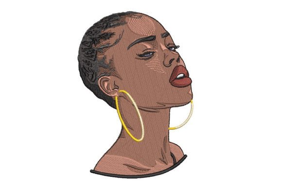 African Girl with Short Hair Embroidery Review