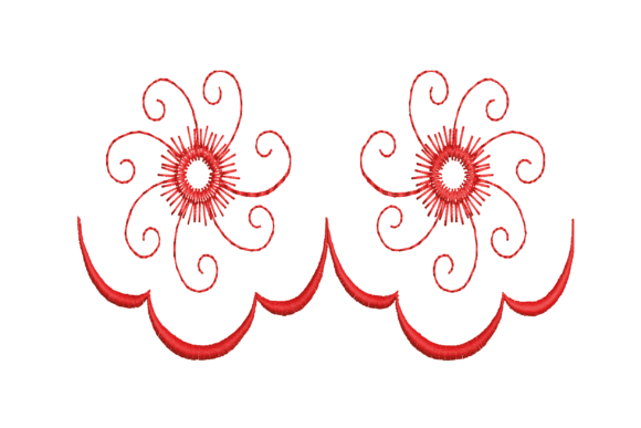 Border Red Circle Flower Embroidery Review