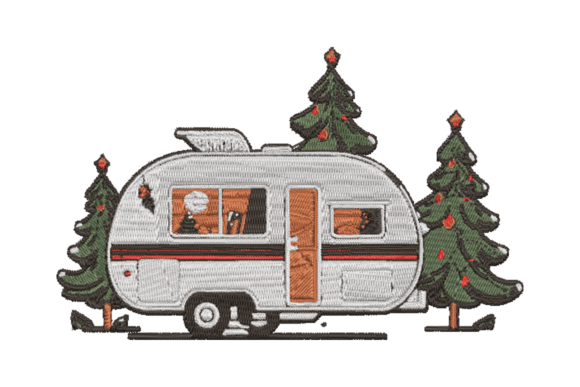 Christmas Camper Embroidery Review for Apparel Projects