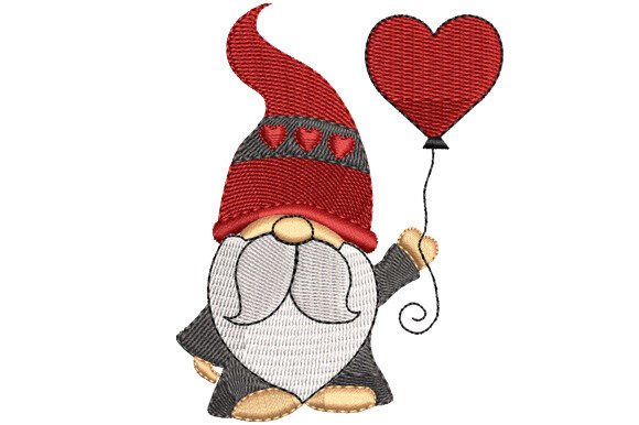 Christmas Gnome with Heart Balloon Embroidery Review