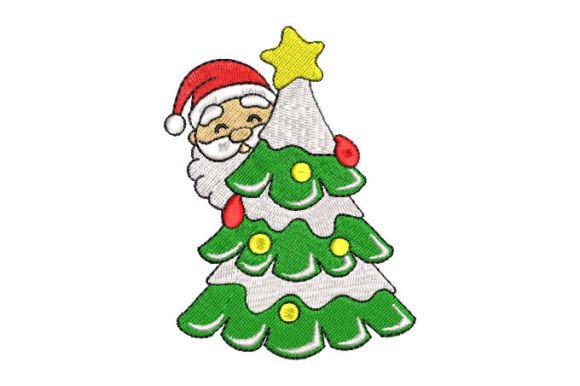 Christmas Tree with Santa Claus Embroidery Design Review
