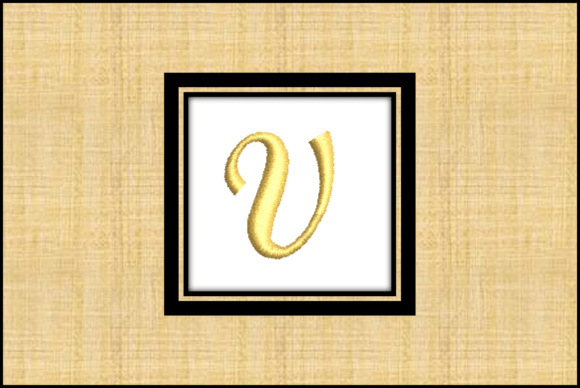 Gold Letter V Embroidery Design Review
