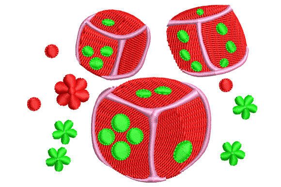 Lucky Dices with Flowers Embroidery Review