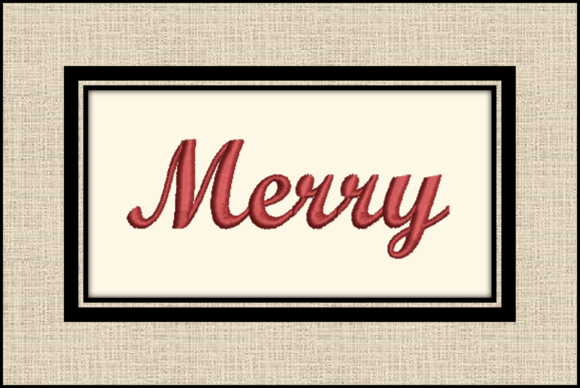 Merry Text Embroidery Design Review