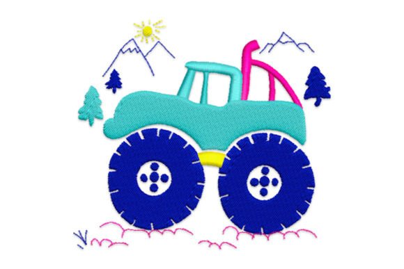 Monster Trucks Embroidery Review for Apparel Projects