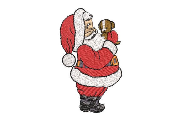 Santa Claus Holding a Dog Embroidery Design Review