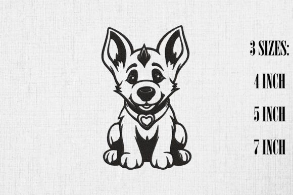 Valentine Cute German Shepherd Embroidery Review