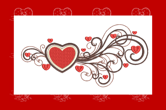 Valentine Heart Swirls Review for Apparel Design